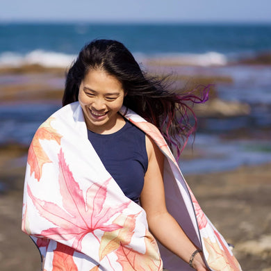 BED OF LEAVES - Eco Yoga Towel - Canvasmat