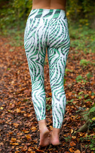 green and white yoga leggings australia